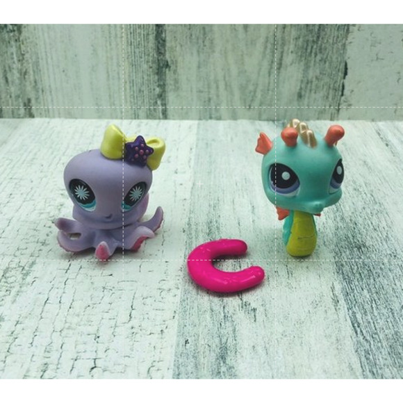 Lps Littlest Petshop Seahorse & Octopus Vintage - Picture 1 of 3